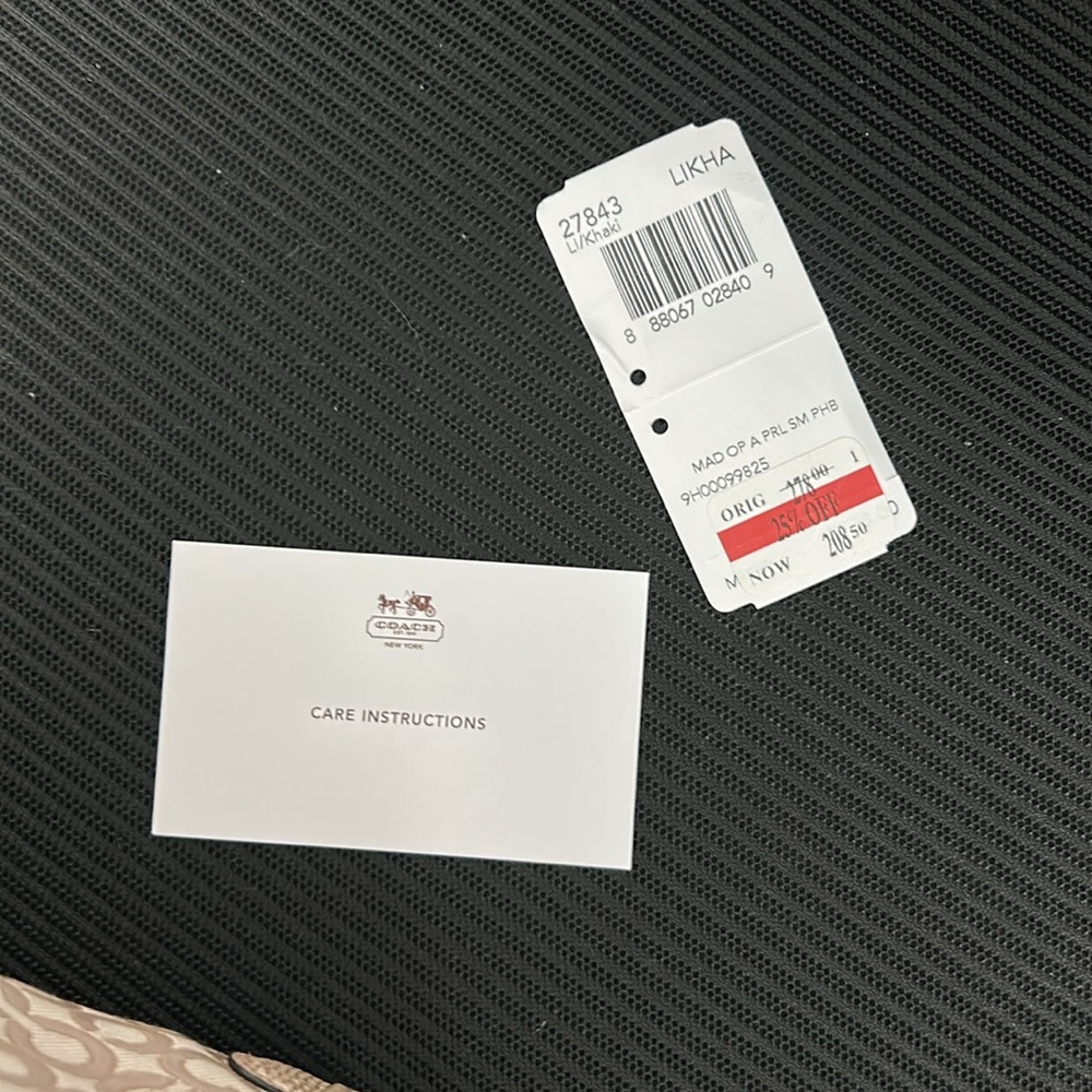 Coach Beige Signature Shoulder Bag - Picture 16 of 17